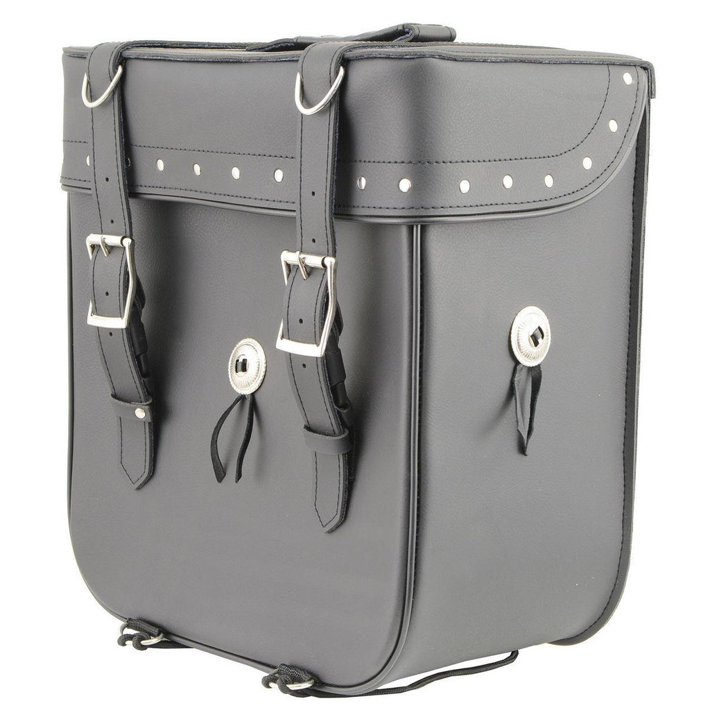 Milwaukee Leather SH581 Black Medium ‘Studded’ PVC Sissy Bar Carry Bag