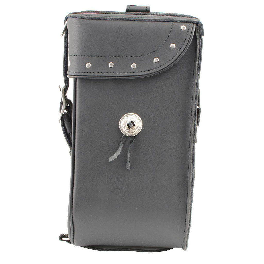 Milwaukee Leather SH581 Black Medium ‘Studded’ PVC Sissy Bar Carry Bag
