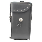 Milwaukee Leather SH581 Black Medium ‘Studded’ PVC Sissy Bar Carry Bag
