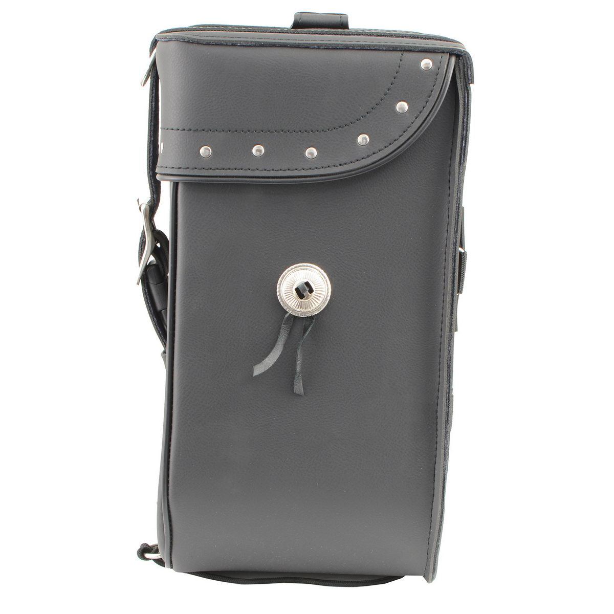 Milwaukee Leather SH581 Black Medium ‘Studded’ PVC Sissy Bar Carry Bag