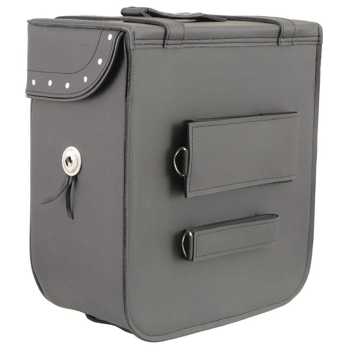 Milwaukee Leather SH581 Black Medium ‘Studded’ PVC Sissy Bar Carry Bag