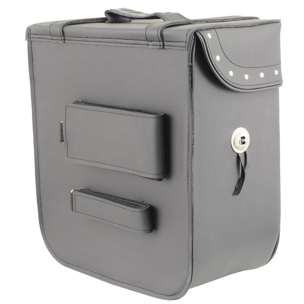 Milwaukee Leather SH581 Black Medium ‘Studded’ PVC Sissy Bar Carry Bag