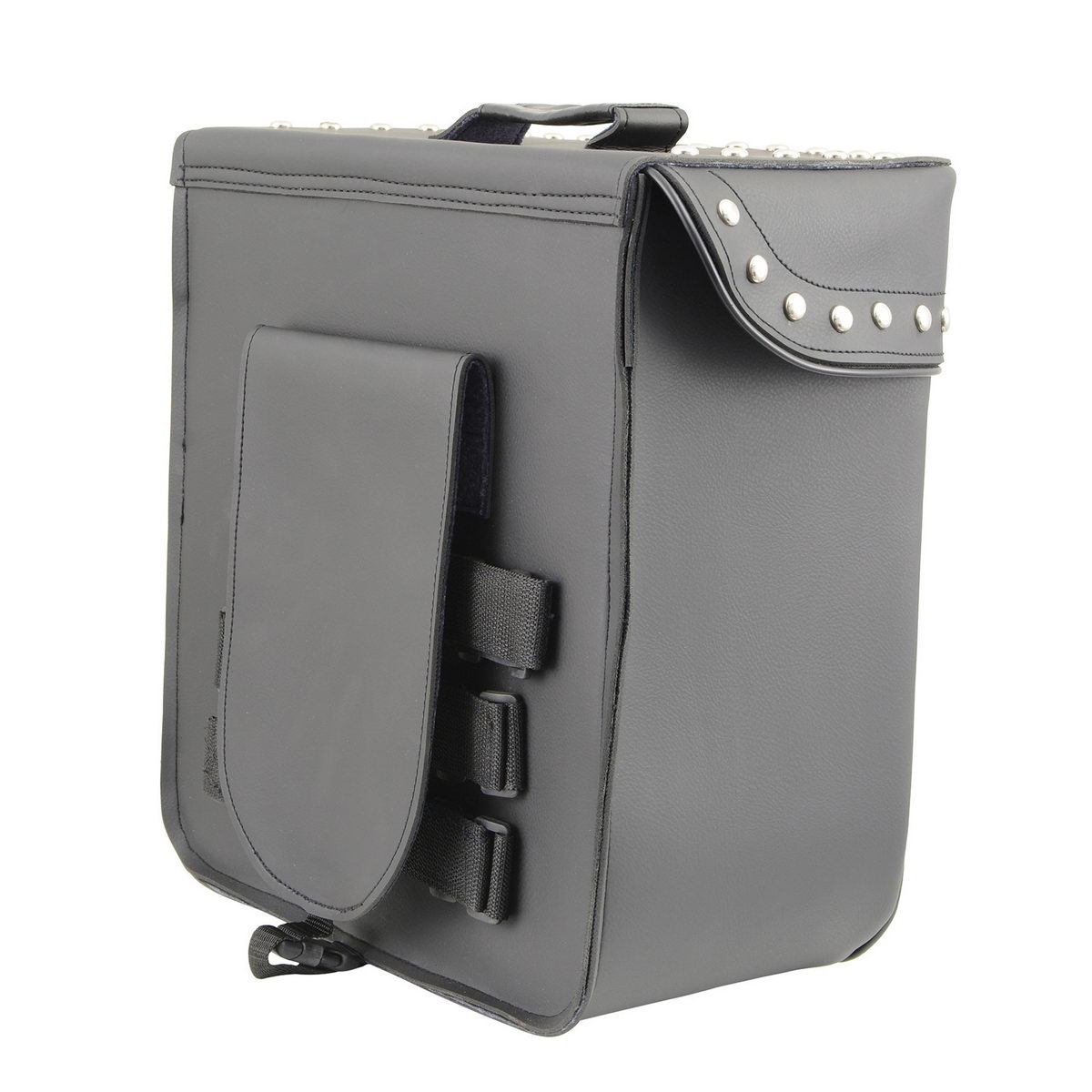 Milwaukee Leather SH582 Black Medium ‘Studded’ PVC Sissy Bar Carry Bag