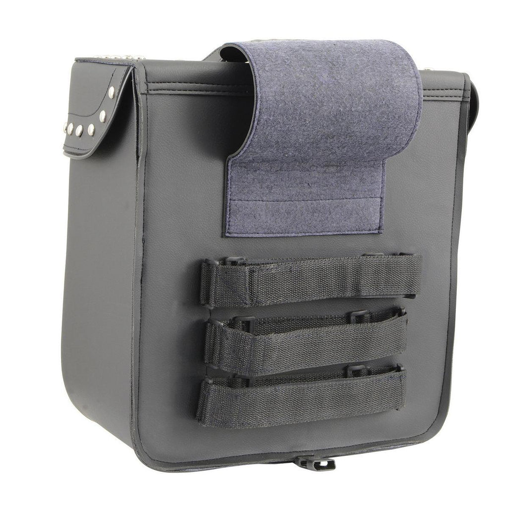 Milwaukee Leather SH582 Black Medium ‘Studded’ PVC Sissy Bar Carry Bag