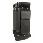 Milwaukee Leather SH591LF Black Left or Right Side Crash Bar Bag with Water Bottle HolderSH550 Leather Draw String Belt Pouch with Belt Clasp