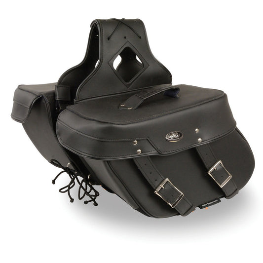 Milwaukee Performance SH592ZB Black Zip-Off PVC Throw Over Slanted Saddle Bag