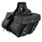 Milwaukee Leather SH592ZB Black Zip-Off PVC Throw Over Slanted Saddlebags