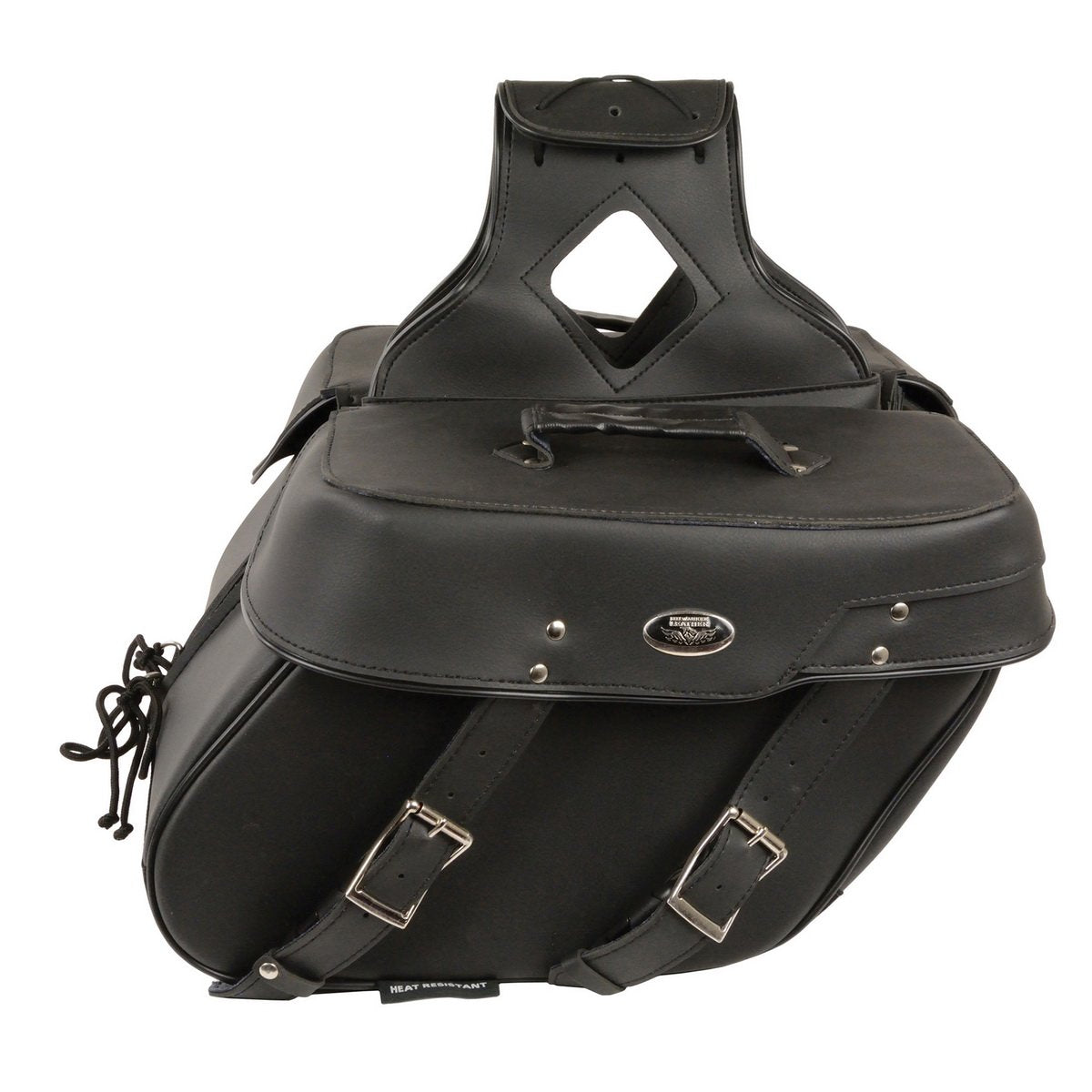 Milwaukee Performance SH592ZB Black Zip-Off PVC Throw Over Slanted Saddle Bag