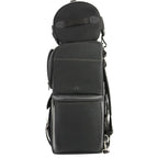Milwaukee Leather SH605S Black 'Studded' Textile and PVC Large 2 Piece Touring Sissy Bar Bag