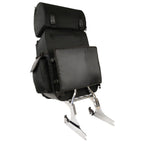 Milwaukee Leather SH606 Black Large Textile 2 Piece Sissy Bar Bag with Briefcase Pockets