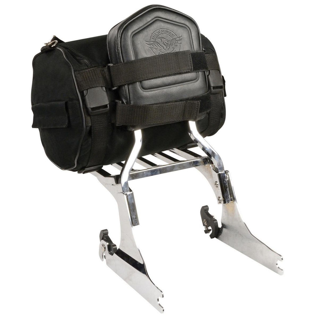 Milwaukee Leather SH608 Black Textile Roll Bag with Reflective Material