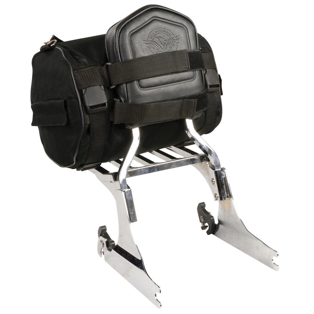 Milwaukee Leather SH608 Black Textile Roll Bag with Reflective Material