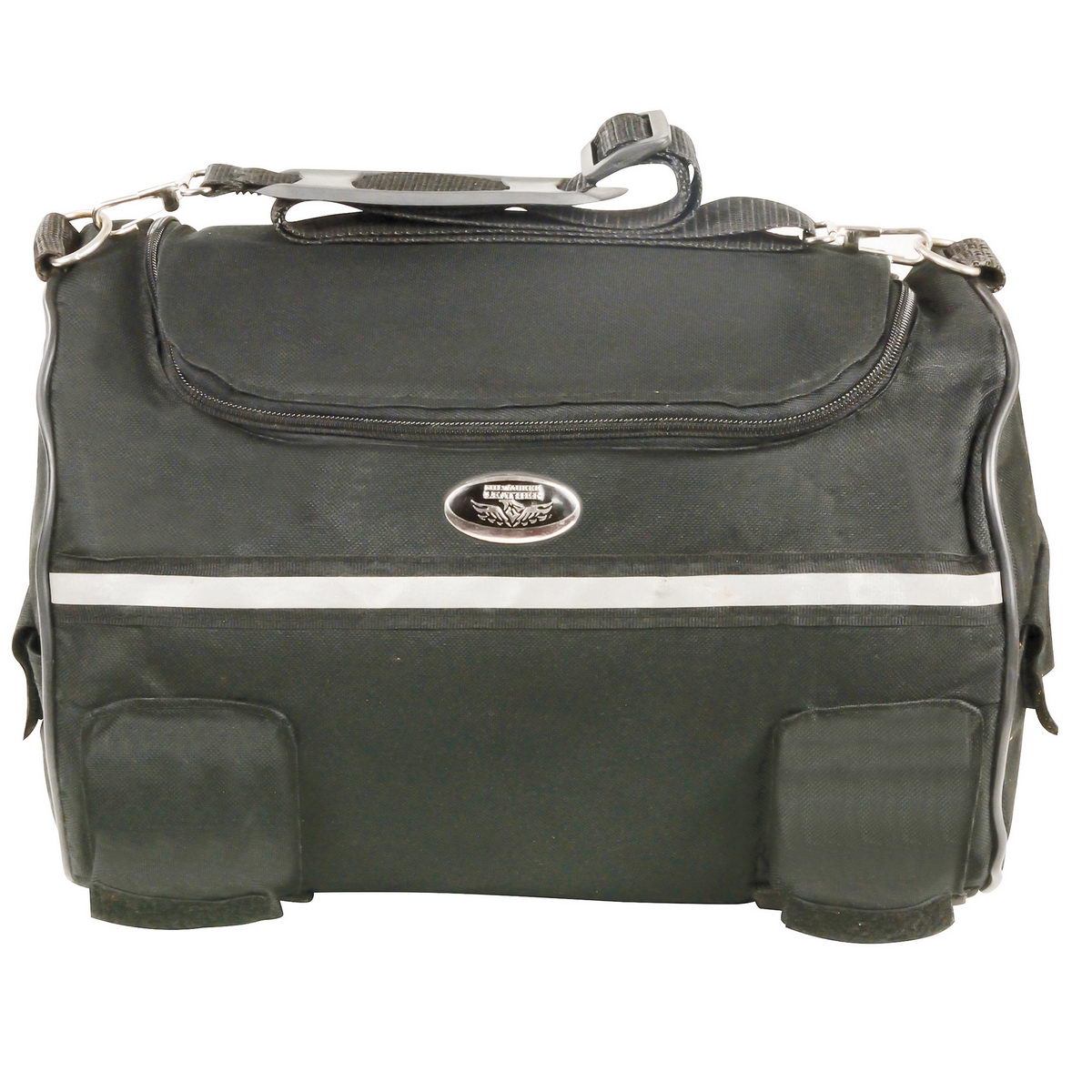 Milwaukee Leather SH608 Black Textile Roll Bag with Reflective Material