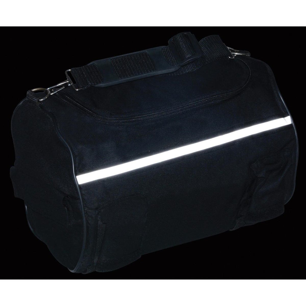 Milwaukee Leather SH608 Black Textile Roll Bag with Reflective Material
