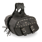 Milwaukee Performance SH61101ZB Black Zip-Off PVC Studded Throw Over Rounded Saddlebags