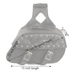 Milwaukee Performance SH61101ZB Black Zip-Off PVC Studded Throw Over Rounded Saddlebags