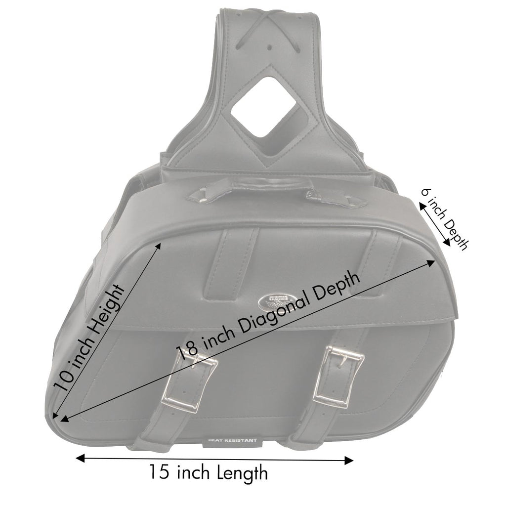 Milwaukee Performance SH611ZB Black Zip-Off PVC Throw Over Rounded Saddlebags