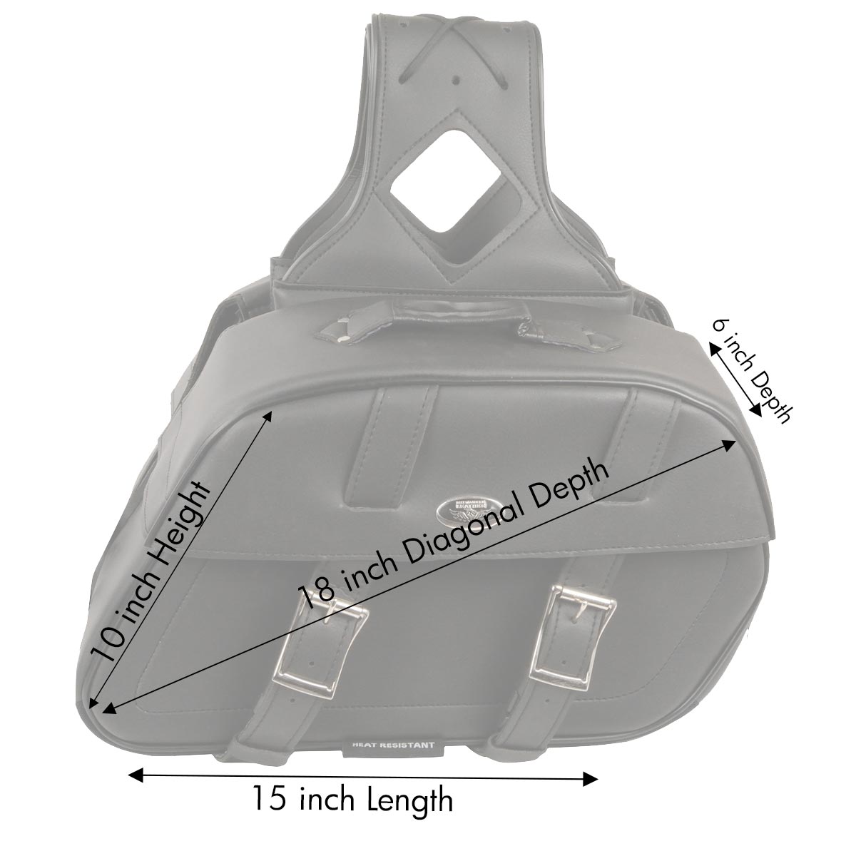 Milwaukee Performance SH611ZB Black Zip-Off PVC Throw Over Rounded Saddlebags