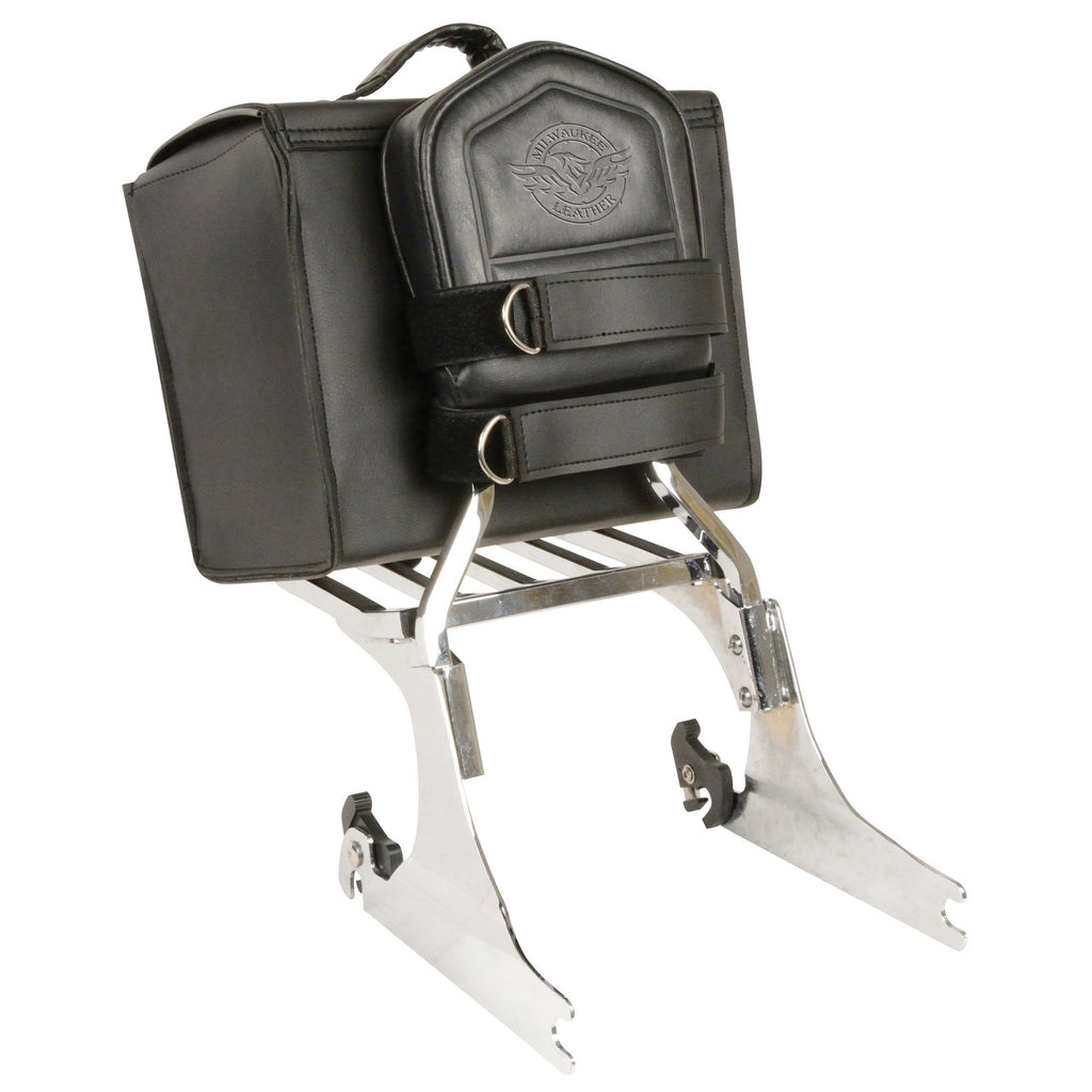 Milwaukee Leather SH618 Black Medium PVC Sissy Bar Carry Bag