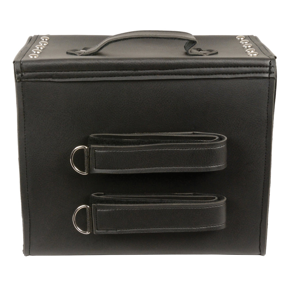 Milwaukee Leather SH618S Black Medium Studded PVC Sissy Bar Carry Bag