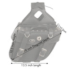 Milwaukee Performance SH629ZB Black Zip-Off PVC Throw Over Saddlebags with Rivets and Concho