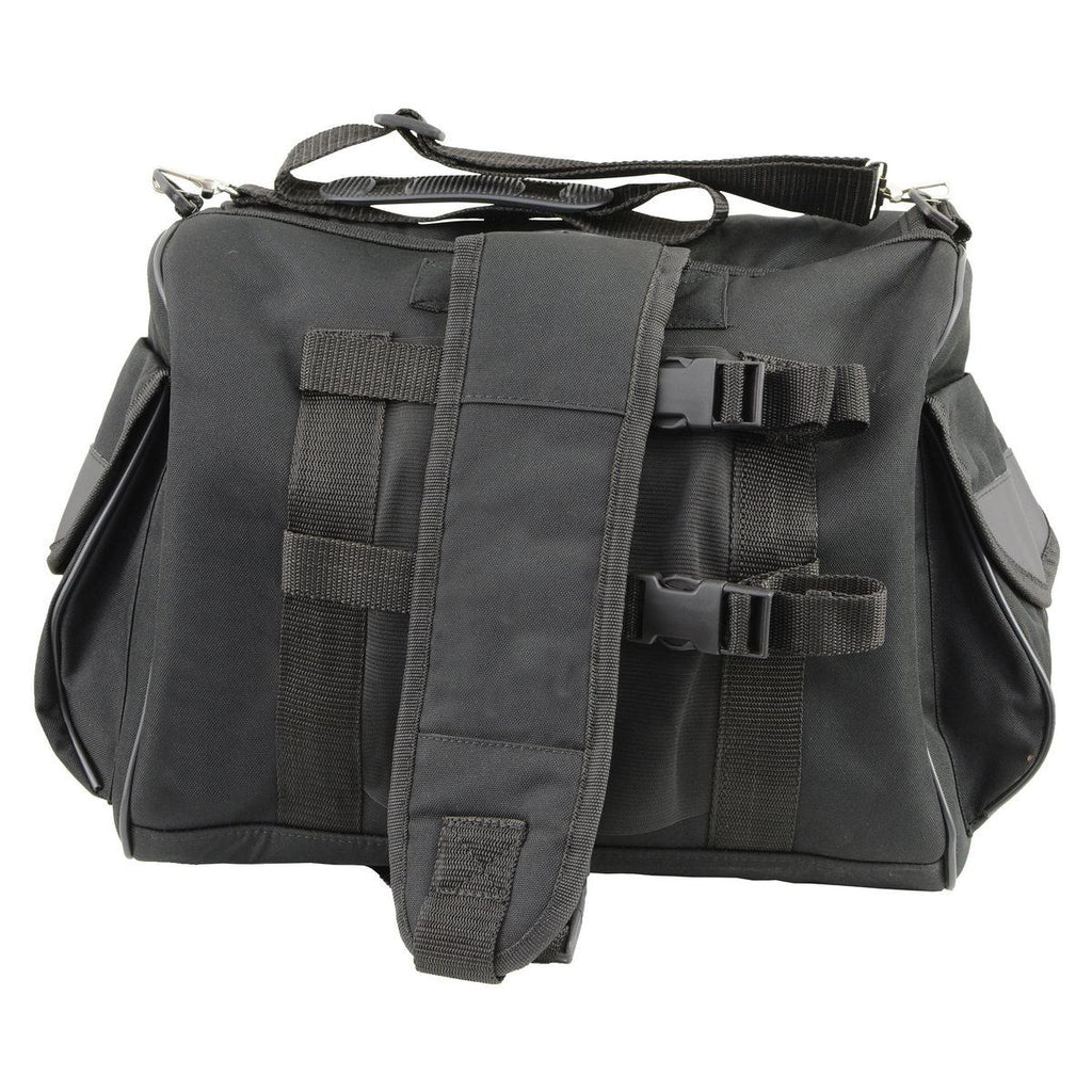 Milwaukee Leather SH630 Black Medium Textile Sissy Bar Duffle Bag