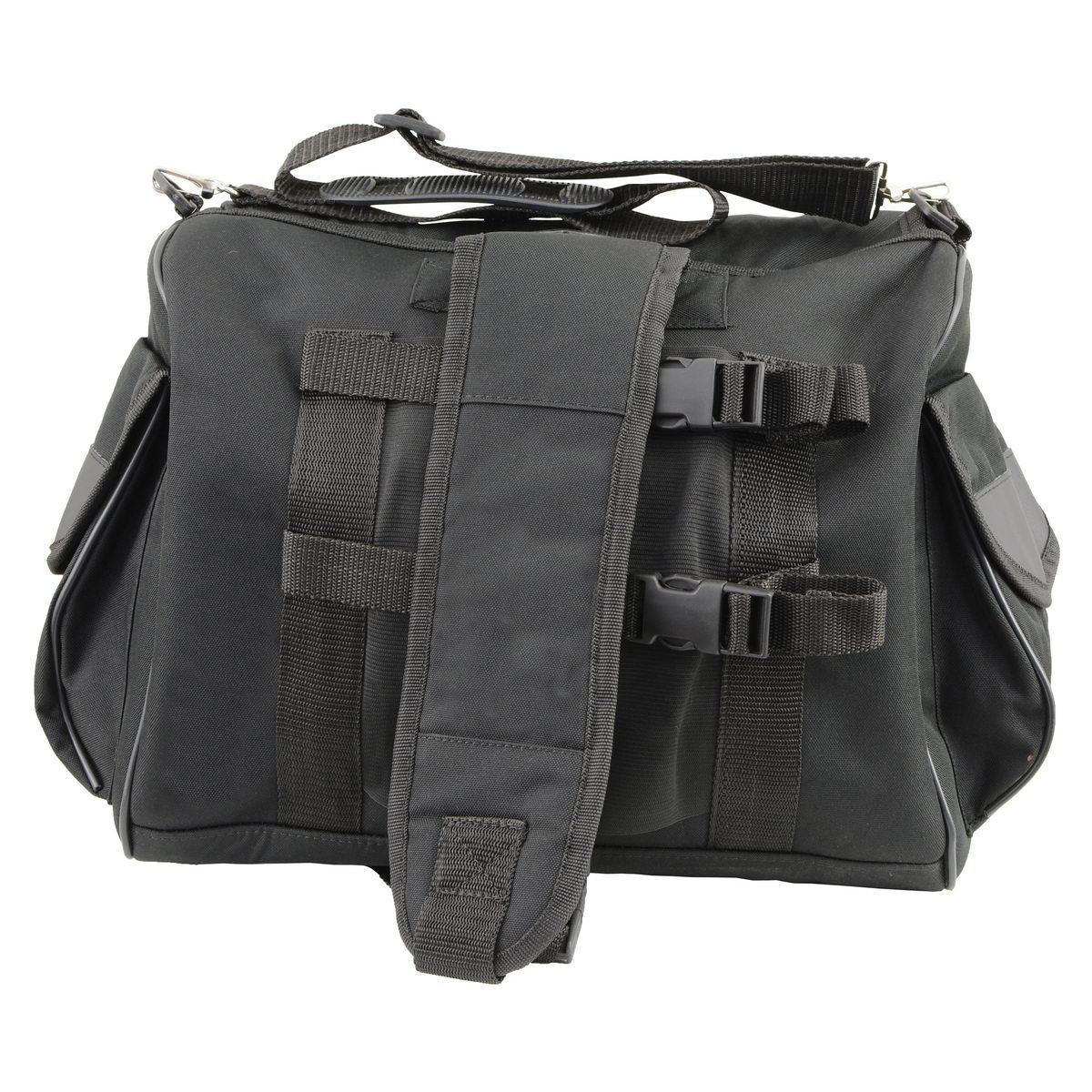 Milwaukee Leather SH630 Black Medium Textile Sissy Bar Duffle Bag