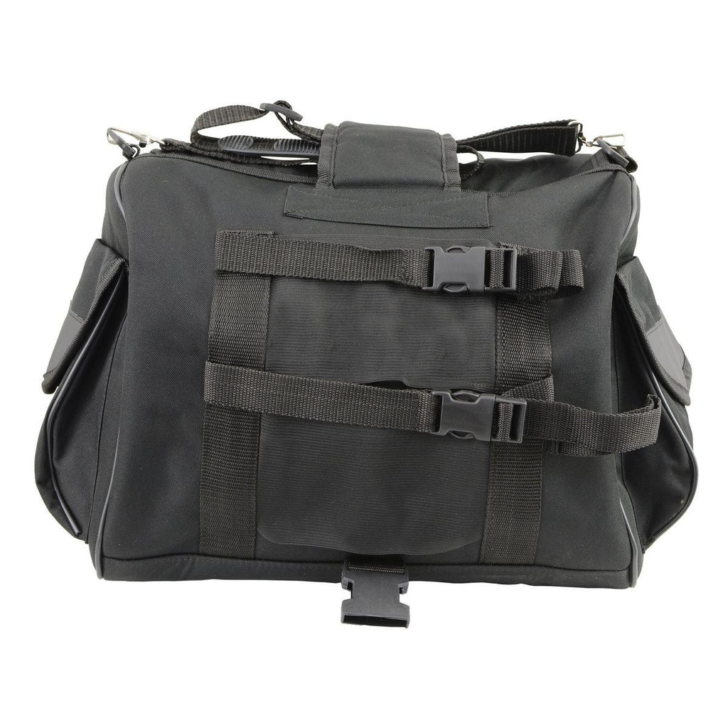 Milwaukee Leather SH630 Black Medium Textile Sissy Bar Duffle Bag