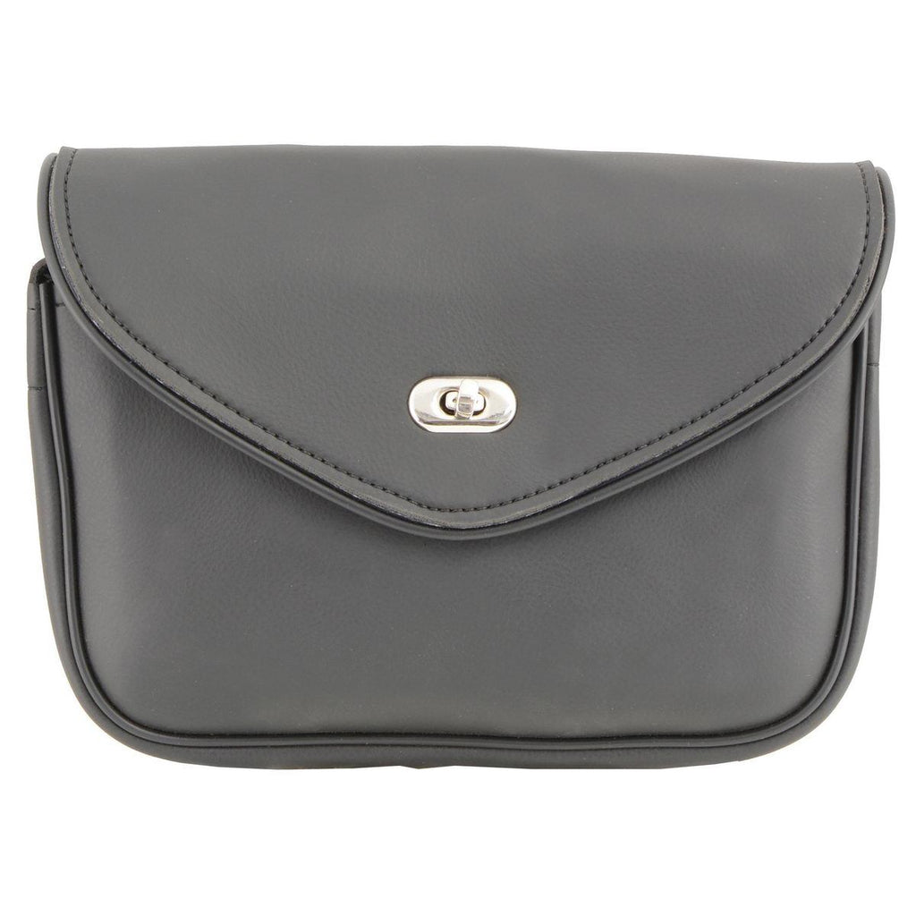 Milwaukee Leather SH63301 Black PVC Extra Large Windshield Bag with Turn Lock