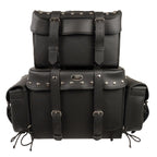 Milwaukee Performance SH650 Black PVC Large Four Piece Studded Touring Pack with Barrel Bag
