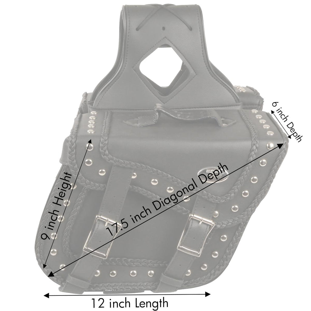 Milwaukee Performance SH66301ZB Black PVC Medium Braided Zip Off Throw Over Saddlebags