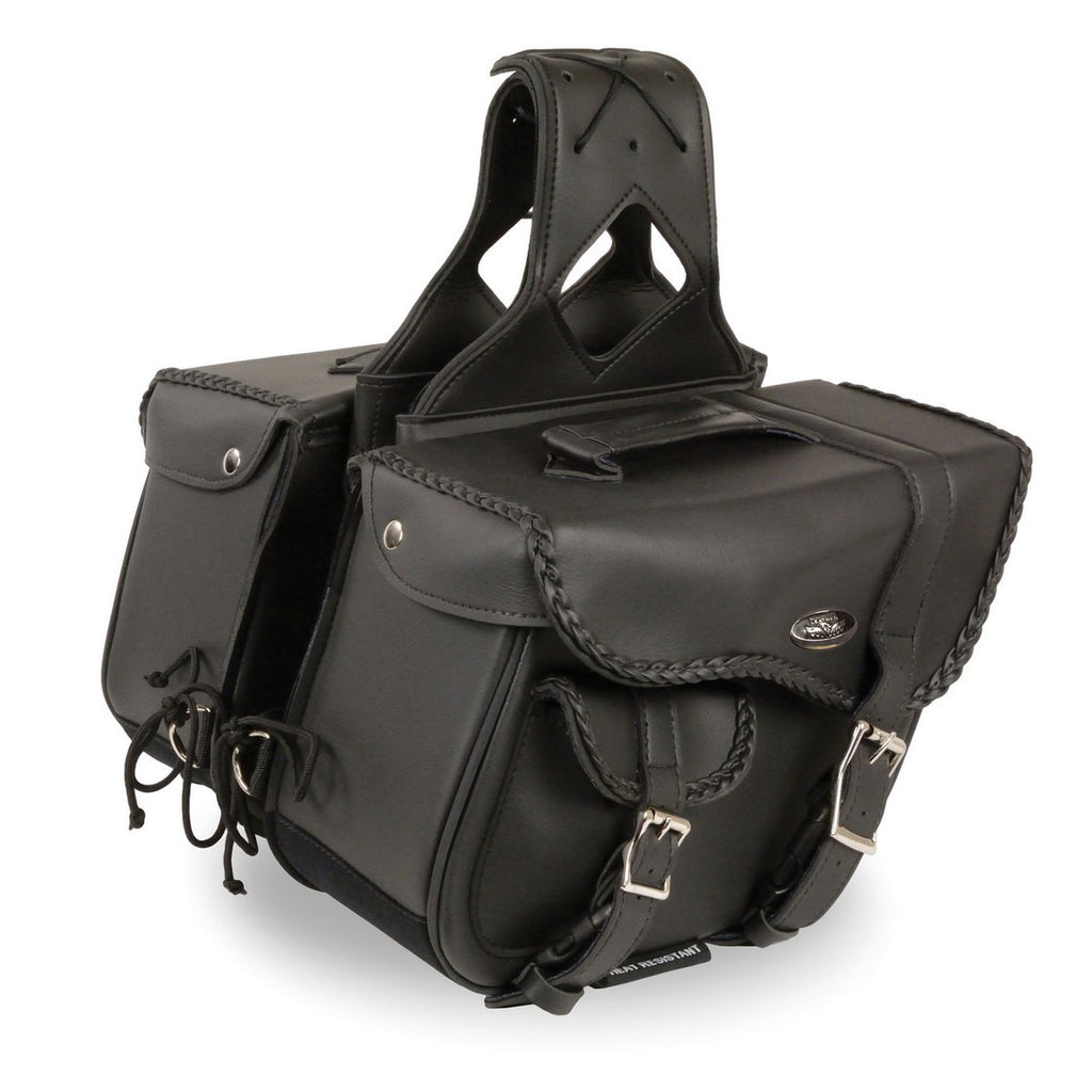 Milwaukee Performance SH66501ZB Black Medium Braided Zip Off PVC Throw Over Saddlebags