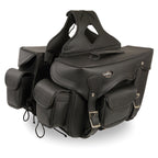 Milwaukee Performance SH666ZB Black PVC Double Front Pocket Throw Over Saddlebags with Reflective Piping