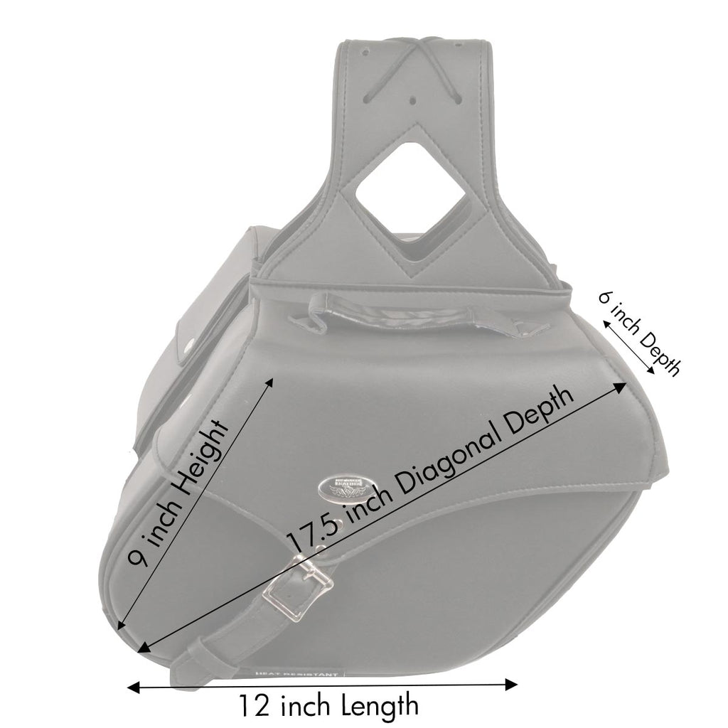 Milwaukee Performance SH66801ZB Medium Zip-Off Single Strap PVC Throw Over Saddle Bag (12X9X6X17.5)