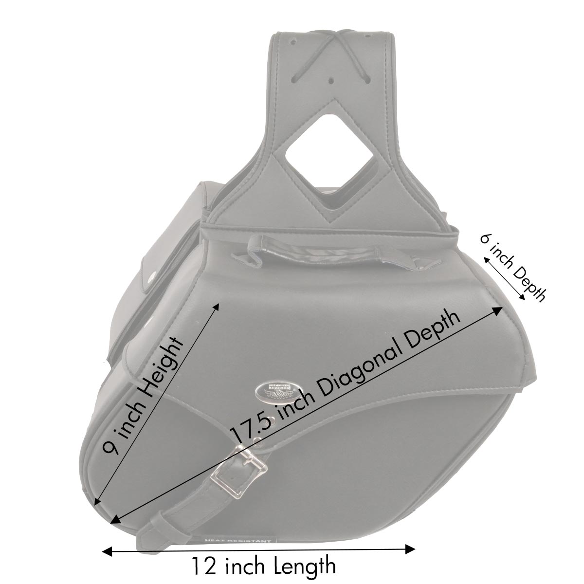 Milwaukee Performance SH66801ZB Medium Zip-Off Single Strap PVC Throw Over Saddle Bag (12X9X6X17.5)