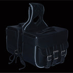 Milwaukee Performance SH67001ZB Black Straight Drop Zip-Off Triple Strap PVC Throw Over Saddlebags