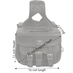 Milwaukee Performance SH67001ZB Black Straight Drop Zip-Off Triple Strap PVC Throw Over Saddlebags