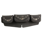 Milwaukee Performance SH671 Black Large Studded Triple Pocket Windshield Mount Bag with Turn Clasps