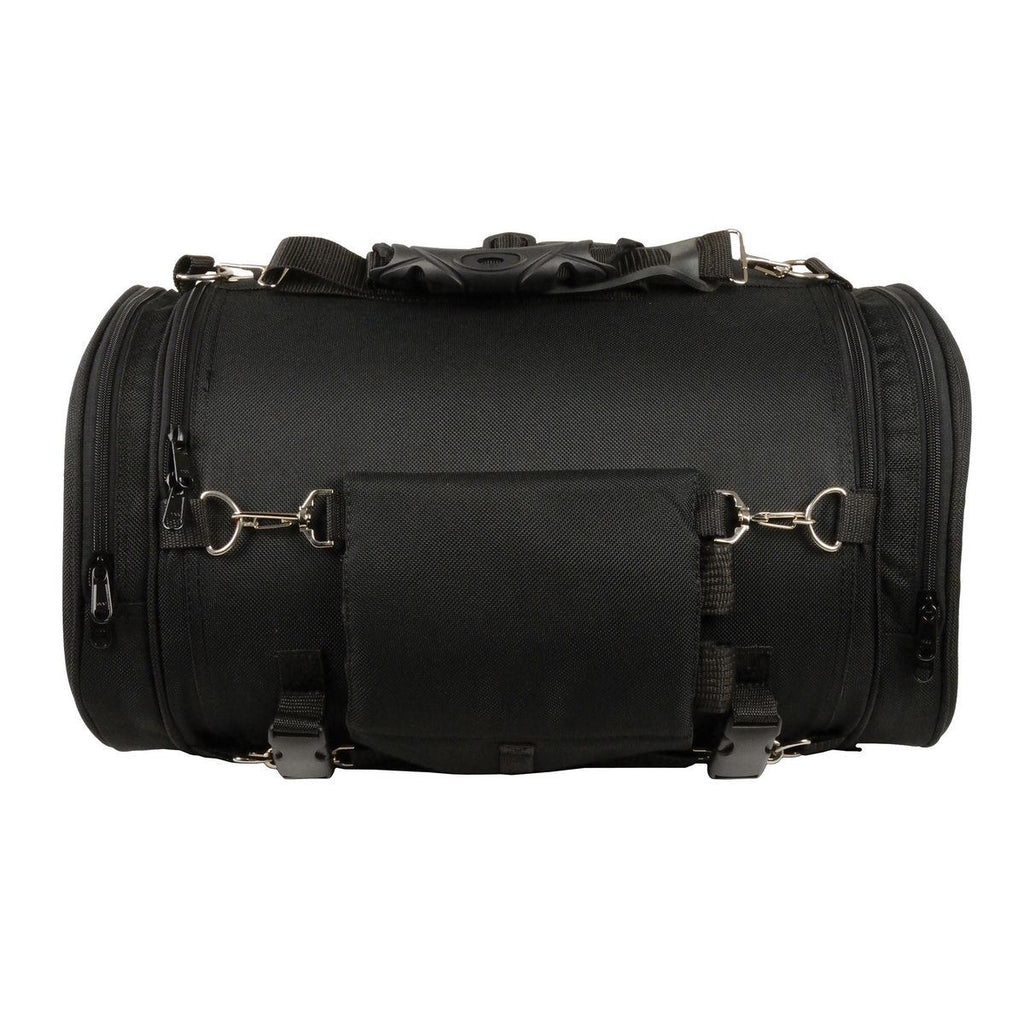 Milwaukee Performance SH683 Black Large Textile Duffel Style Sissy Bar Bag with Carry Strap
