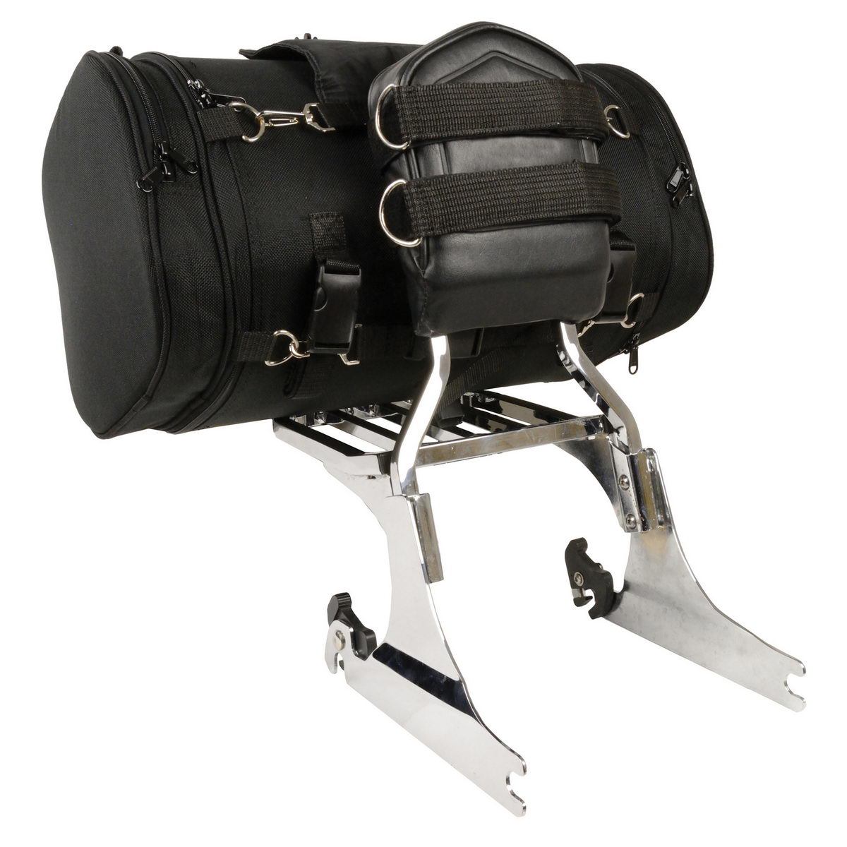 Milwaukee Performance SH683 Black Large Textile Duffel Style Sissy Bar Bag with Carry Strap