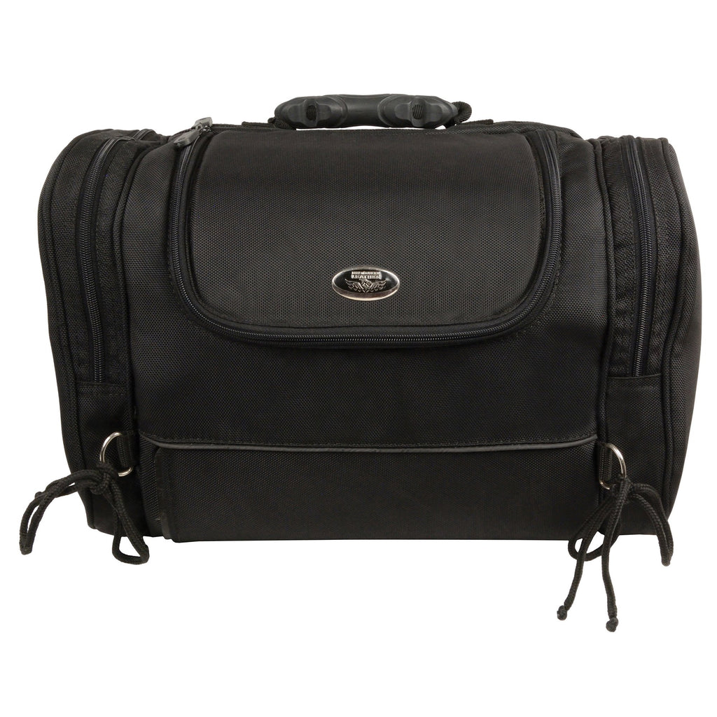 Milwaukee Performance SH684 Black Medium Textile Sissy Bar Bag with Reflective Piping