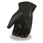 Milwaukee Leather SH734 Men's Black Thermal Lined Leather Motorcycle Gloves w/ Cinch Wrist Closure
