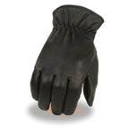 Milwaukee Leather SH734 Men's Black Thermal Lined Leather Motorcycle Gloves w/ Cinch Wrist Closure