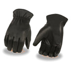 Milwaukee Leather SH734 Men's Black Thermal Lined Leather Motorcycle Gloves w/ Cinch Wrist Closure