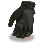 Milwaukee Leather SH76102 Men's Black and Red Textile Motorcycle Gloves - Milwaukee Leather Mens Textile Gloves