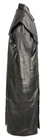 Milwaukee Leather SH910 Men's Black Full Length Leather Duster with Removable Cape - Milwaukee Leather Mens Leather Dusters