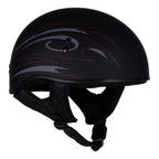 Hot Leathers T68 'Tribal Black' Advanced DOT Motorcycle Skull Cap Helmet