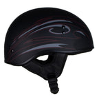 Hot Leathers T68 'Tribal Black' Advanced DOT Motorcycle Skull Cap Helmet