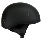 Hot Leathers T68-SP 'The O.G.' No Logo Flat Black Motorcycle DOT Skull Cap Helmet