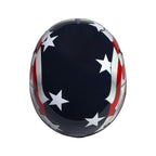 Hot Leathers T72 'Blue Flag' Advanced DOT Motorcycle Half Helmet with Drop Down Visor